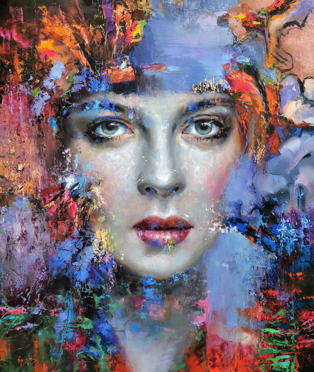 From a series of "Female images" #17 Dmitry Spiros Original painting for sale