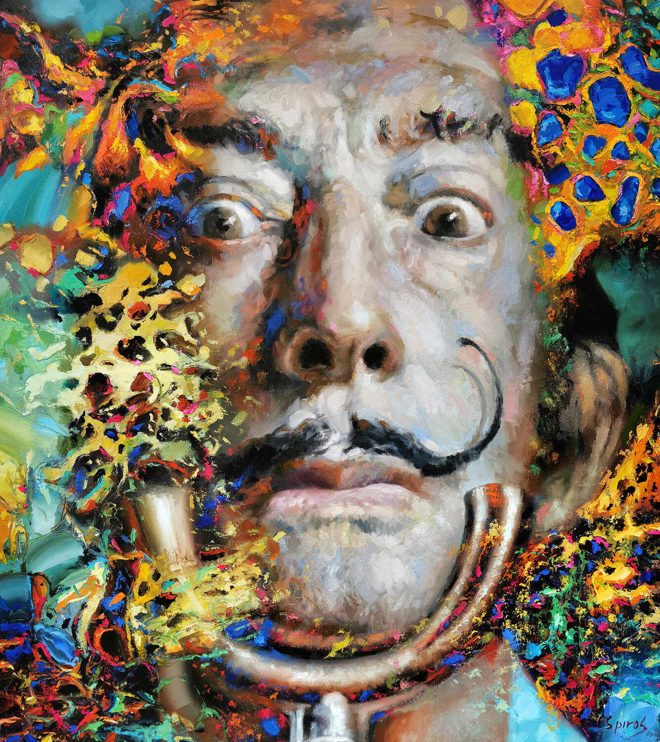 Salvador Dali 2 Dmitry Spiros Original painting for sale