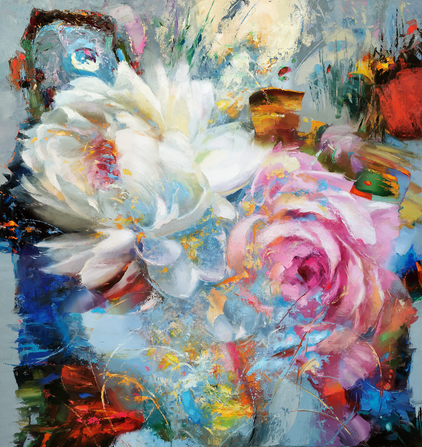 Flowers composition #17 Dmitry Spiros Original painting for sale