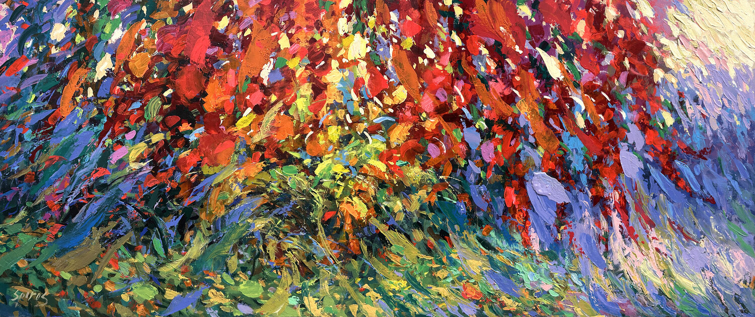 Autumn overgrown park Dmitry Spiros Original painting for sale