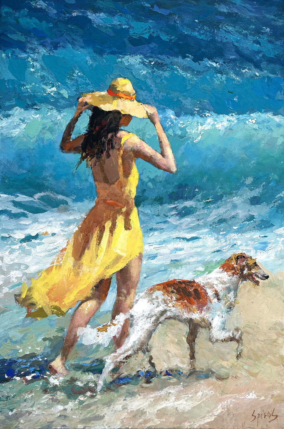 Warm caribbean wind Dmitry Spiros Original painting for sale