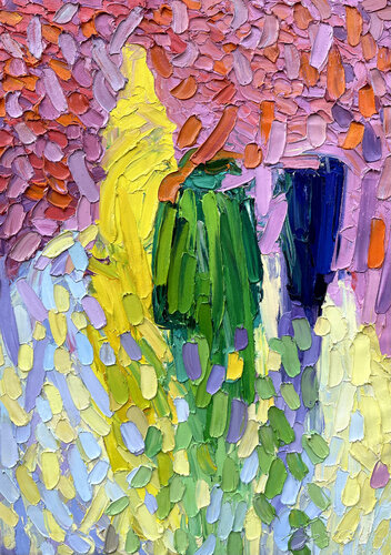 Three colors by Olga Bezhina, Painting for Sale on Select