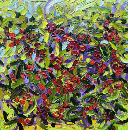 Juicy cherries by Olga Bezhina, Painting for Sale on Select