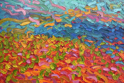 A vineyard in the sunshine by Olga Bezhina, Painting for Sale on Select