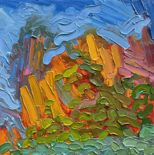 Music of the mountains by Olga Bezhina, Painting for Sale on Select