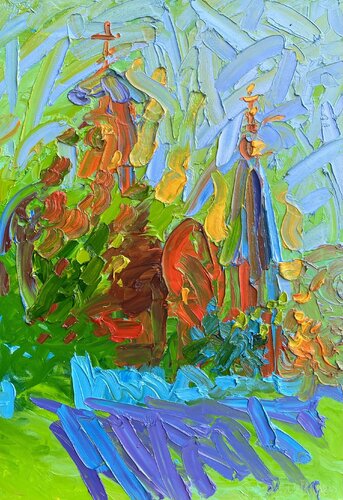 Church of theArchangel Michael by Olga Bezhina, Painting for Sale on Select