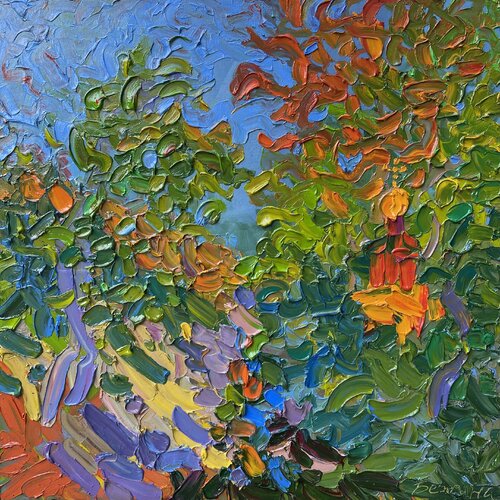 Temple in the mountains von Olga Bezhina, Malerei kaufen auf Select