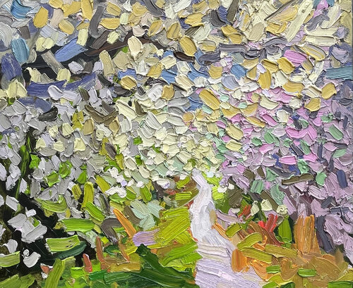 Blooming Alley by Olga Bezhina, Painting for Sale on Select