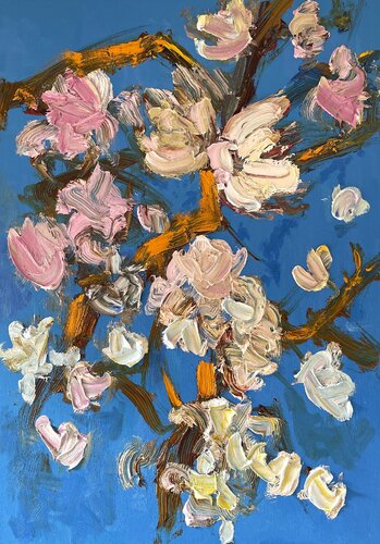Blooming Magnolia von Olga Bezhina, Malerei kaufen auf Select