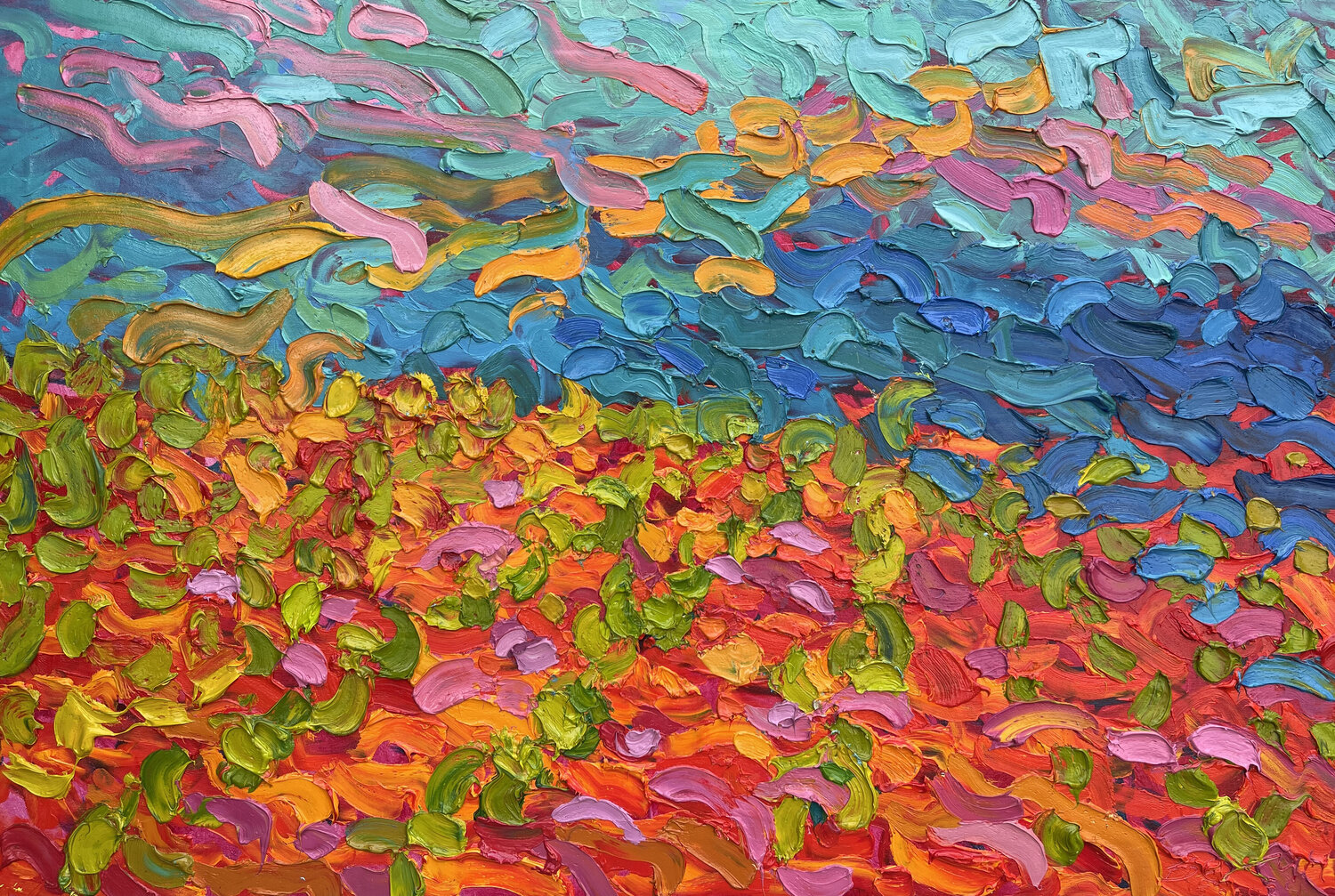 A vineyard in the sunshine Olga Bezhina Original painting for sale