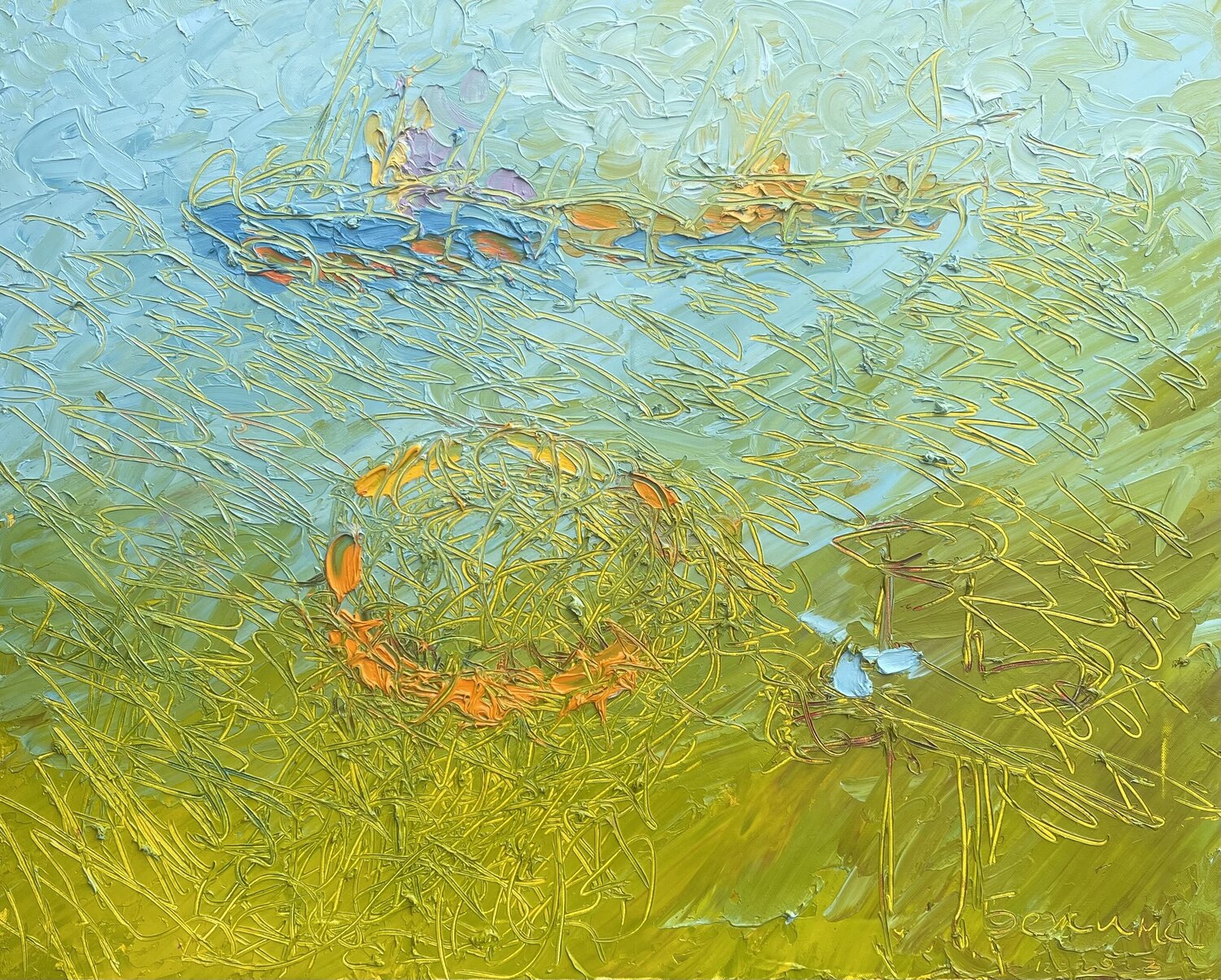 Fishing nets Olga Bezhina Original painting for sale