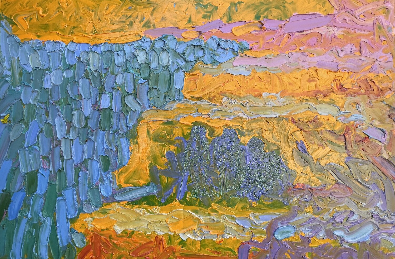 Steps to the future Olga Bezhina Original painting for sale