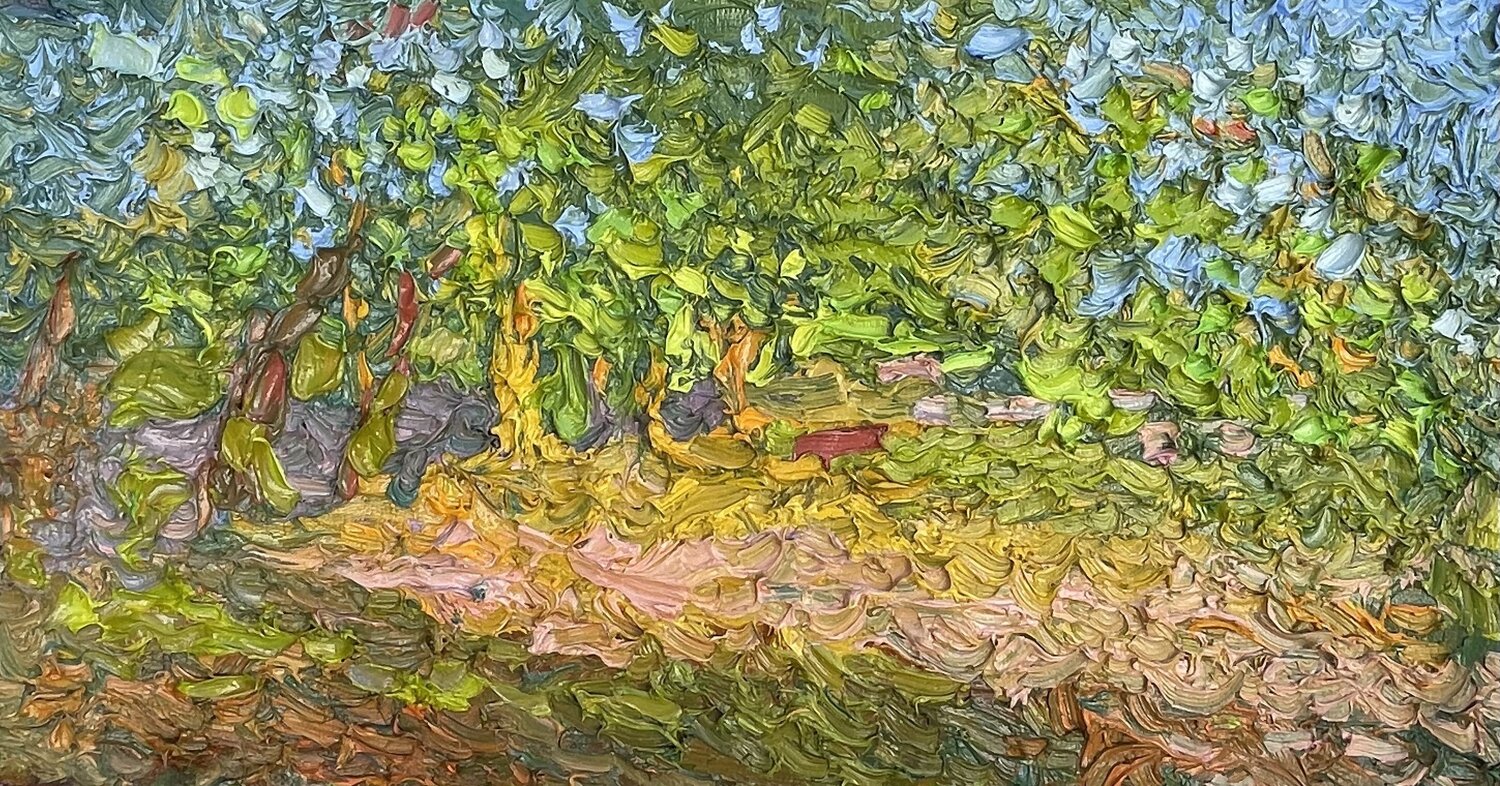 Green Alley Olga Bezhina Original painting for sale