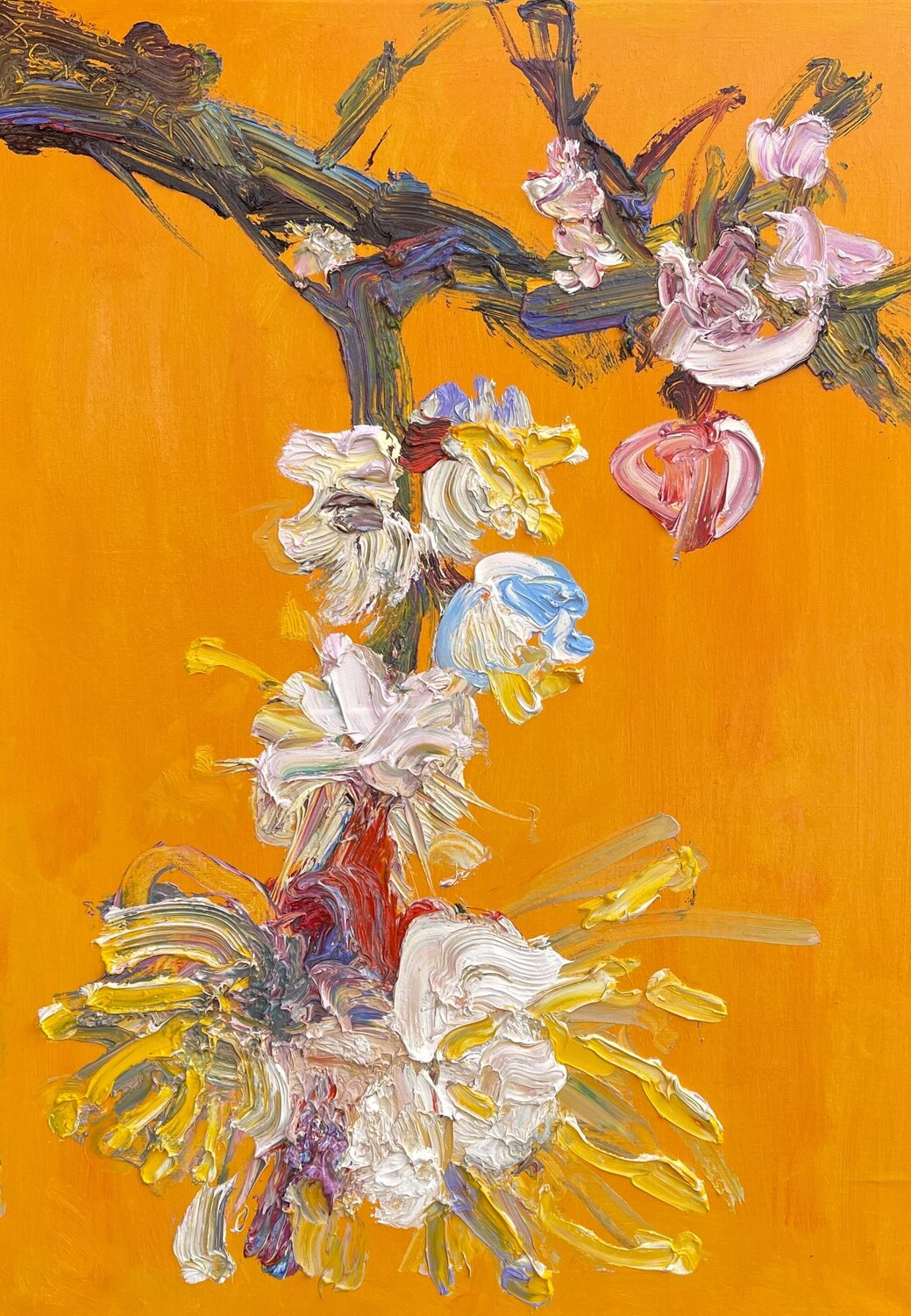 The power of the flower Olga Bezhina Original painting for sale