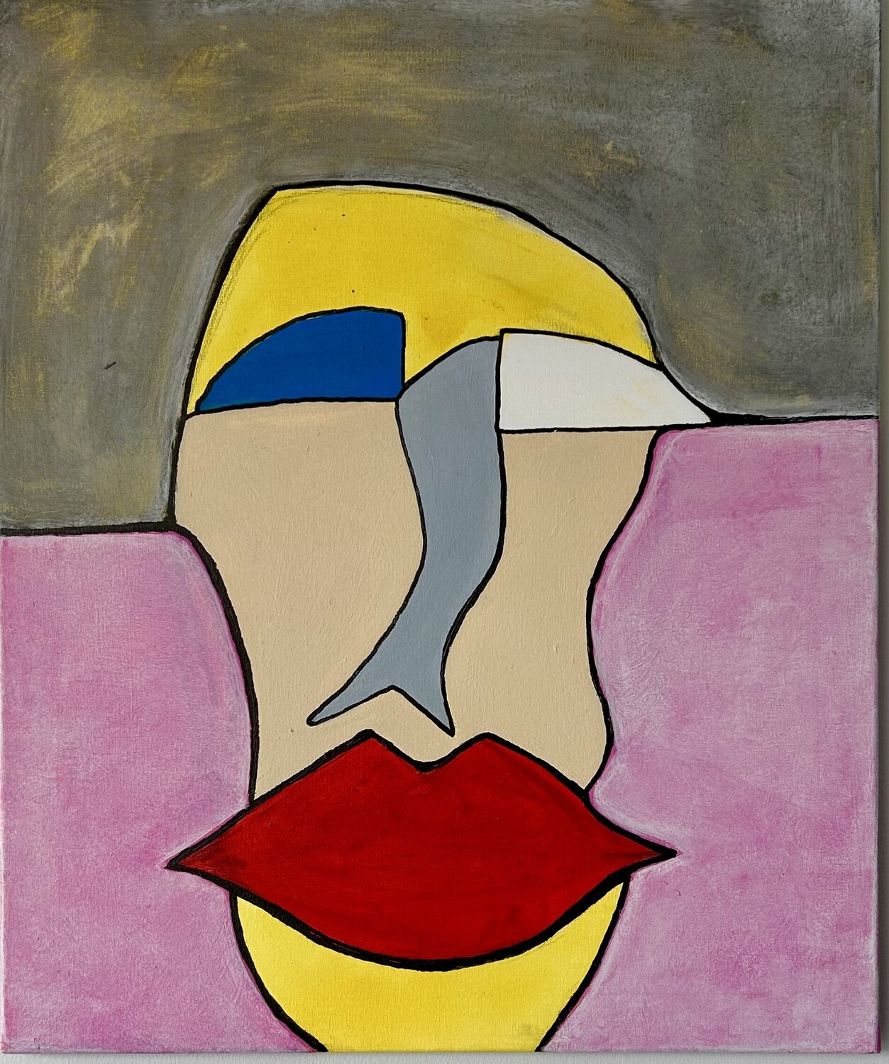Lips Tom Schmid Original painting for sale
