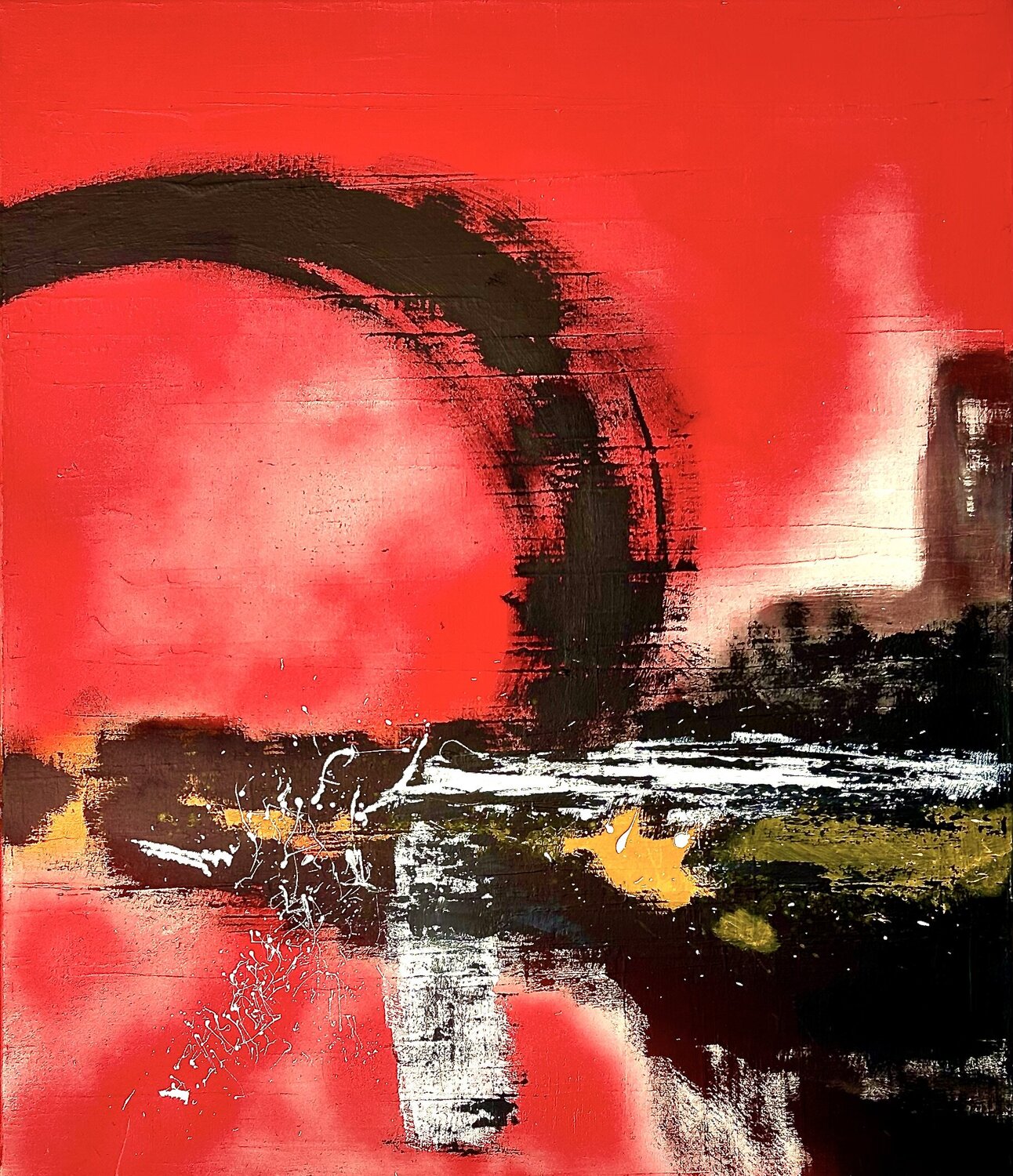 City Nights Tom Schmid Original painting for sale
