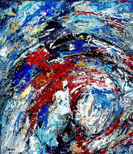 Abstract composition, Time travel by Jovan Srijemac, Painting for Sale on Select