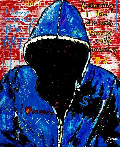 Shadow Man, Banksy von Jovan Srijemac, Malerei kaufen auf Select