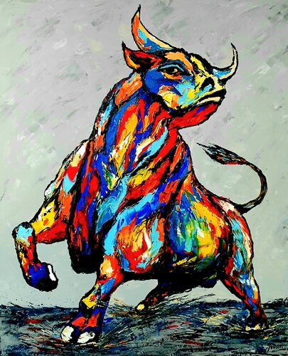 Proud bull , Johny von Jovan Srijemac, Malerei kaufen auf Select