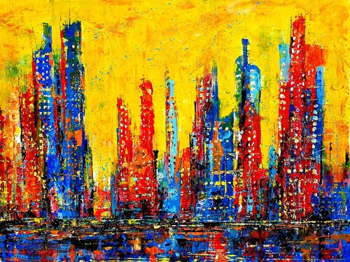 Abstract Big City von Jovan Srijemac, Malerei kaufen auf Select