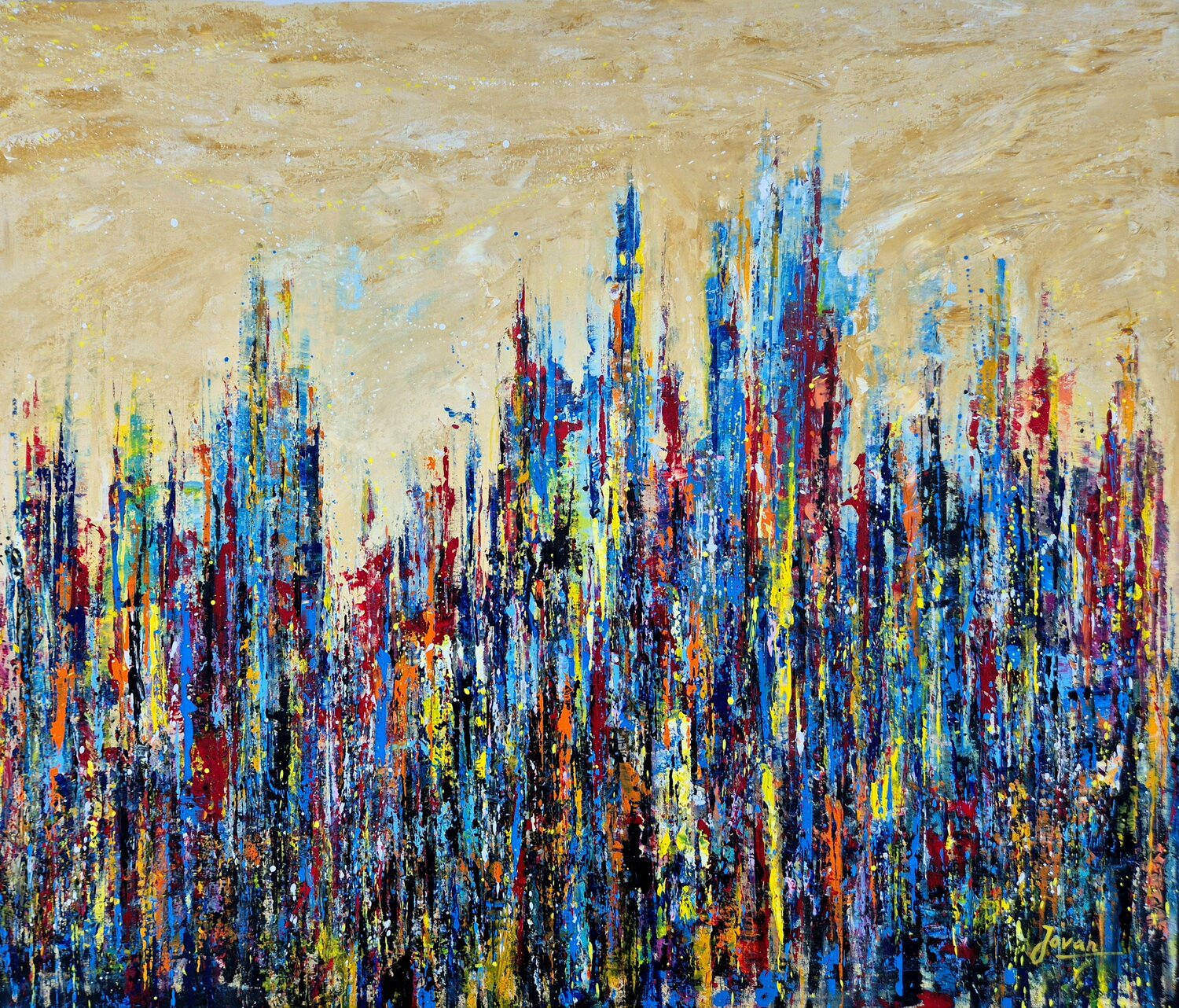 Big City Jovan Srijemac Originalgemälde zu verkaufen