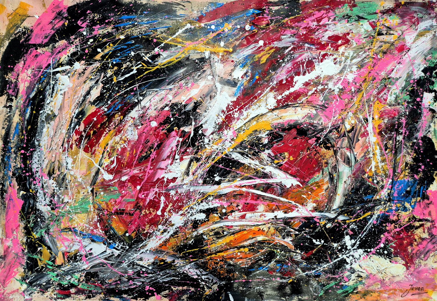 In the circle of anarchy Jovan Srijemac Originalgemälde zu verkaufen