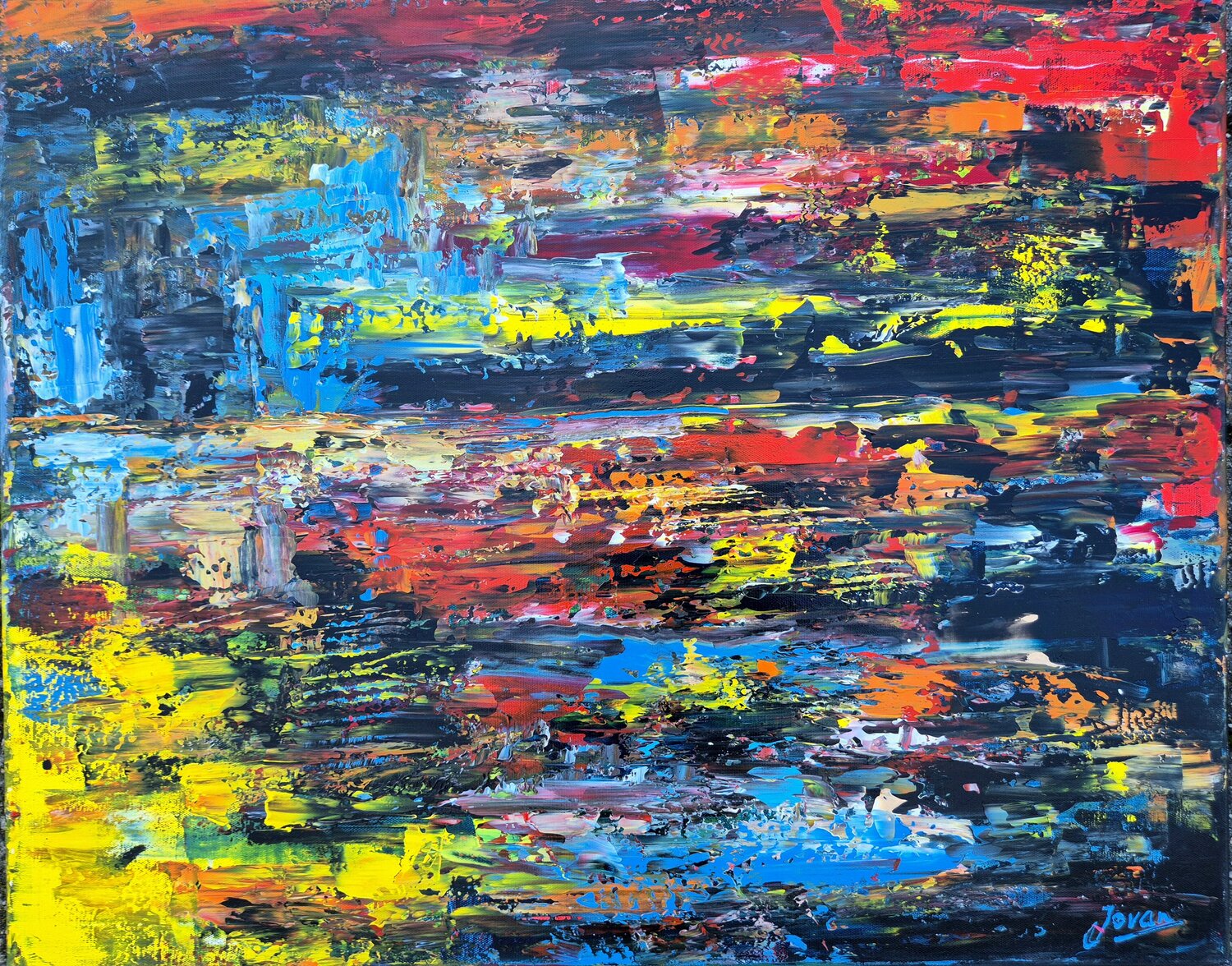 Abstract composition; Landscape after rain Jovan Srijemac Originalgemälde zu verkaufen