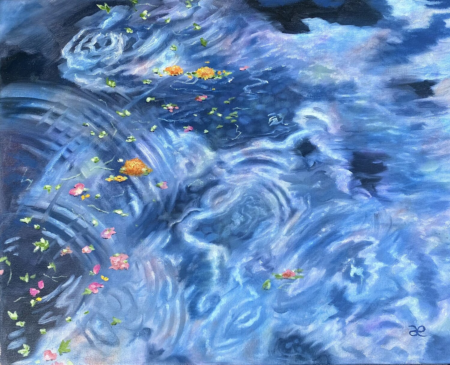 Holy bath Cæsiliæ Original painting for sale
