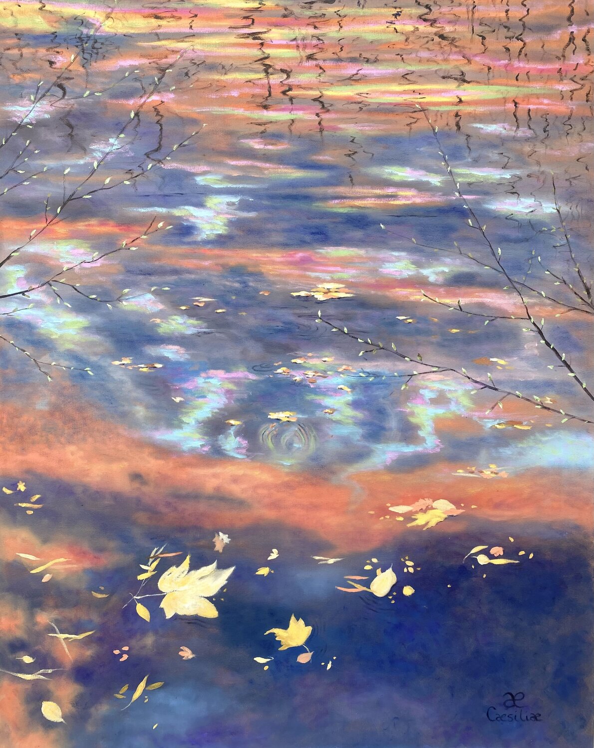 Echoes of Springlight Cæsiliæ Original painting for sale