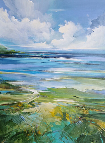 Green coast by Irina Laube, Painting for Sale on Select
