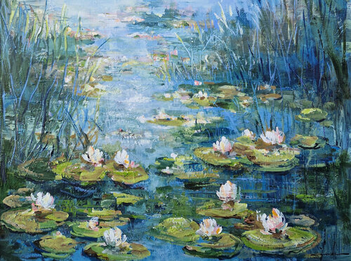 Water Lily Flower by Irina Laube, Painting for Sale on Select