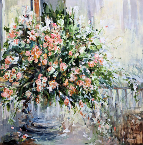 Summer flower bouquet by Irina Laube, Painting for Sale on Select