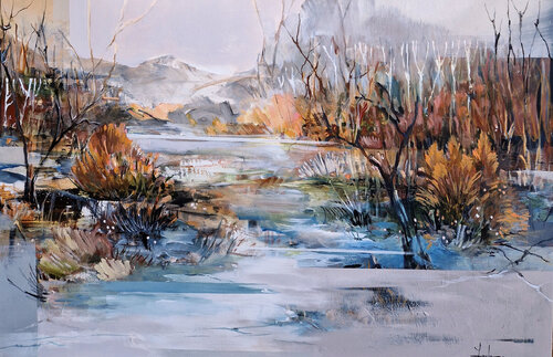 Whispers of the Quiet Season by Irina Laube, Painting for Sale on Select