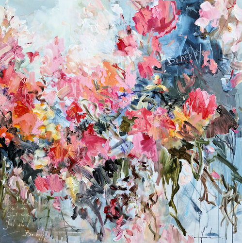 Just Be Happy by Irina Laube, Painting for Sale on Select