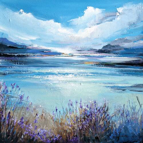 Clouds Over Still Waters by Irina Laube, Painting for Sale on Select