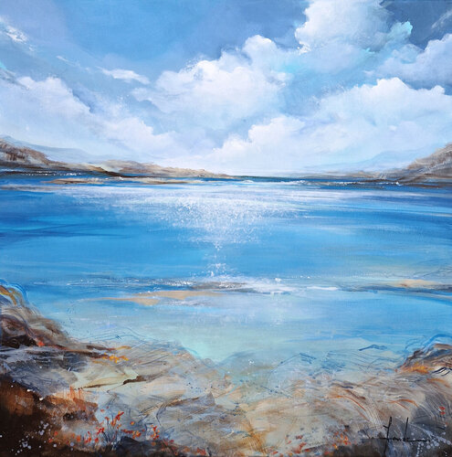 Ocean’s Embrace by Irina Laube, Painting for Sale on Select