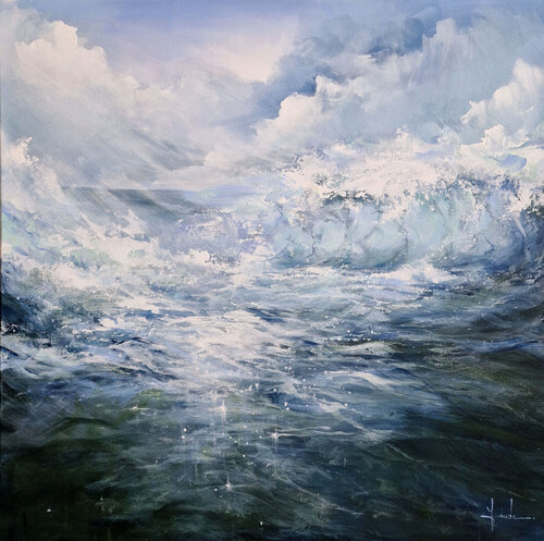 The Sea in full Voice by Irina Laube, Painting for Sale on Select