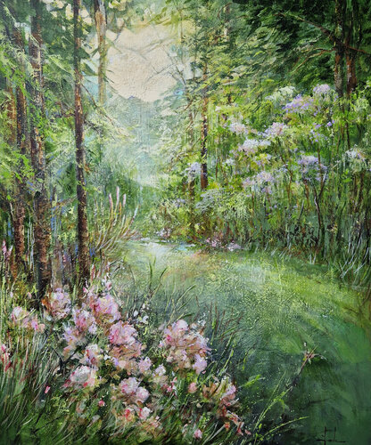 Forest Awakening by Irina Laube, Painting for Sale on Select