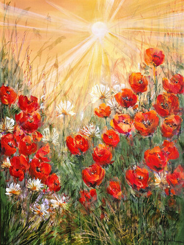 Red Poppies by Irina Laube, Painting for Sale on Select
