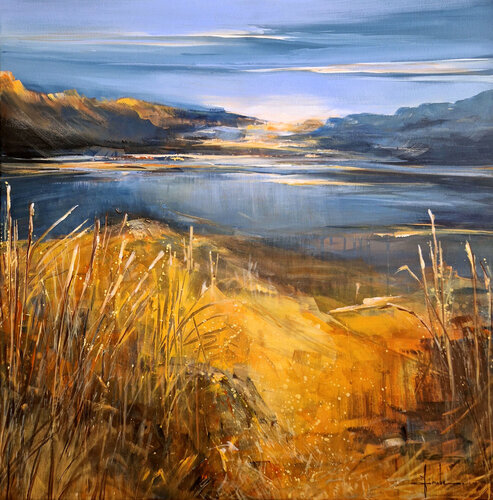 The Golden Shore von Irina Laube, Malerei kaufen auf Select
