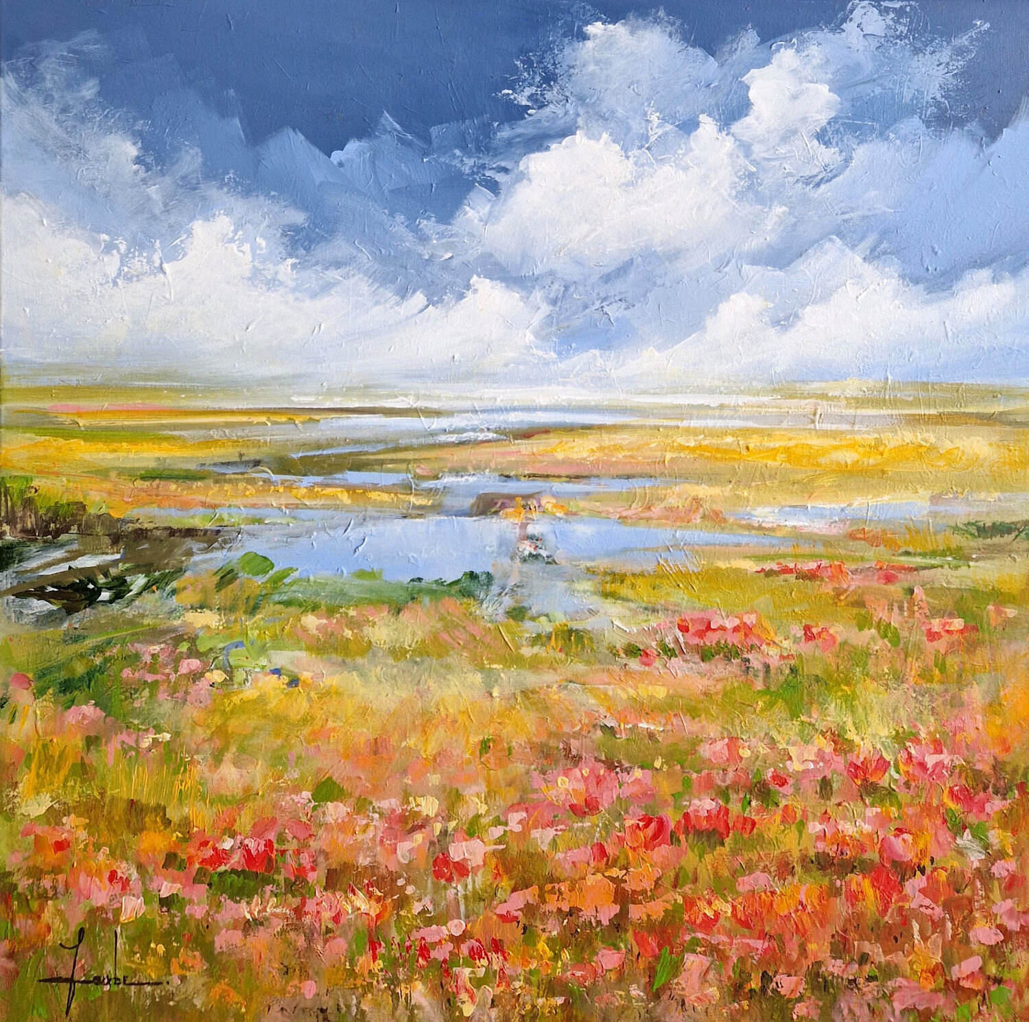 Wildflower Serenade Irina Laube Original painting for sale