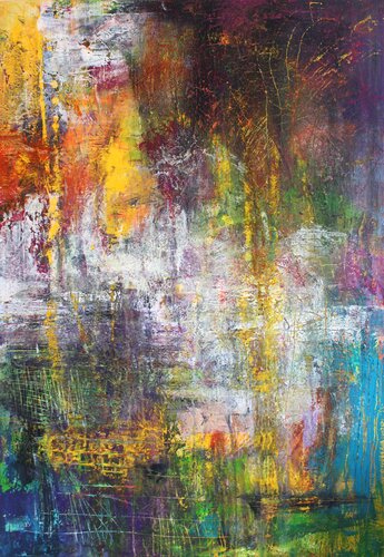 Schichten voller Licht und Leben by Petra Kirsten, Painting for Sale on Select