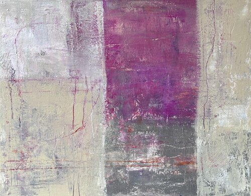 Grau und Magenta II by Petra Kirsten, Painting for Sale on Select