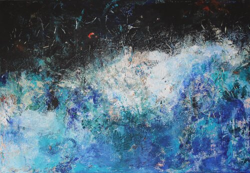 Zwischen Brandung und Meer by Petra Kirsten, Painting for Sale on Select