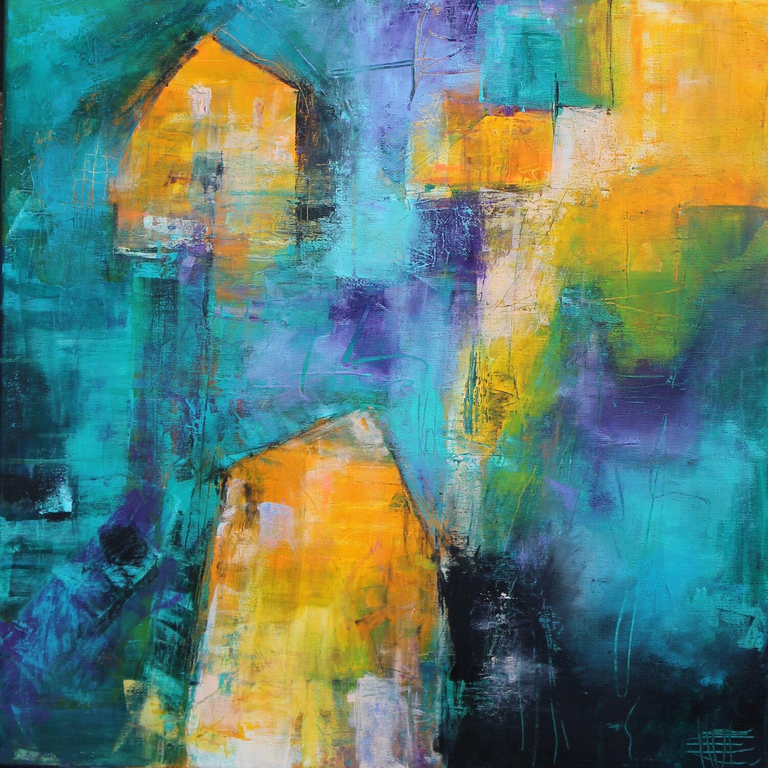 Glänzende Farbklänge 1 Petra Kirsten Original painting for sale