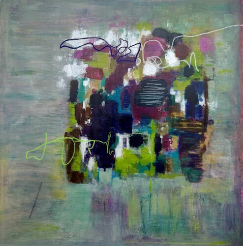 Samtiger Nachhall by Denise Jacottet, Painting for Sale on Select