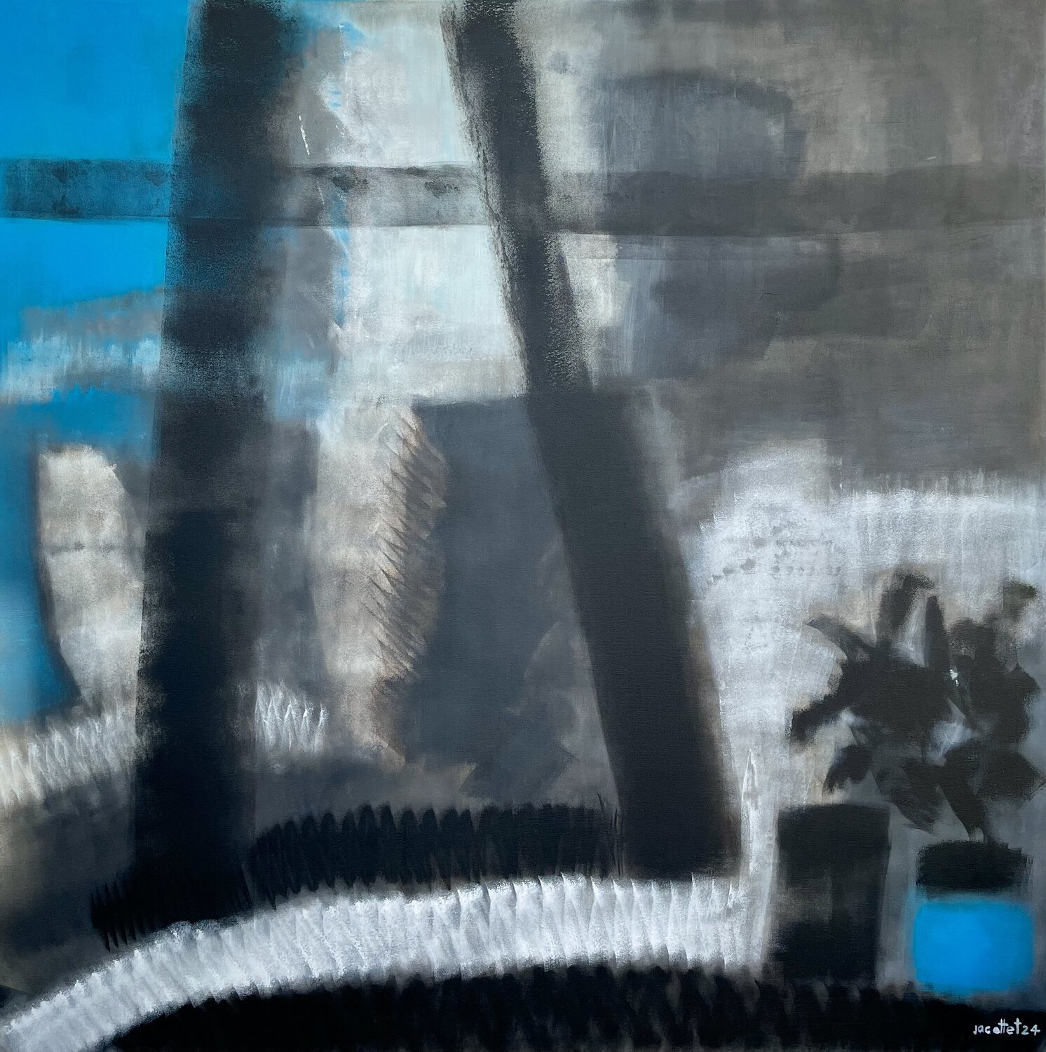 Architektonischer Himmel Denise Jacottet Original painting for sale