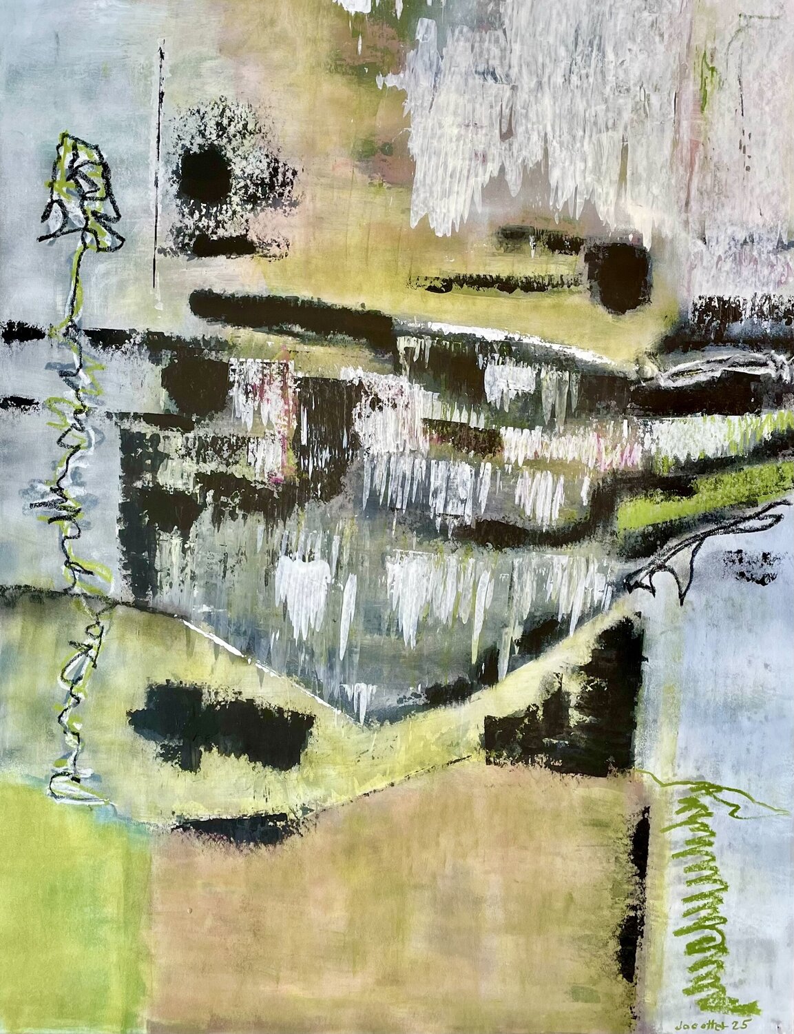 Winter's Embrace Denise Jacottet Original painting for sale