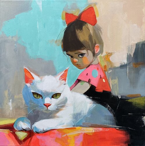Cute Creatures by Mariia Kotiuzhynska, Painting for Sale on Select