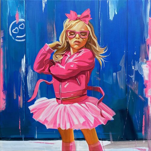 Pink Mood On by Mariia Kotiuzhynska, Painting for Sale on Select